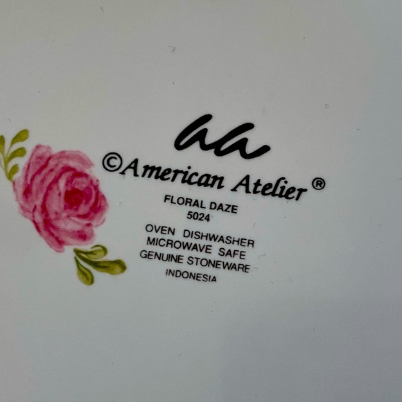 American Atelier serving plate sugar bowl creamer perfect condition. - Picture 5 of 5